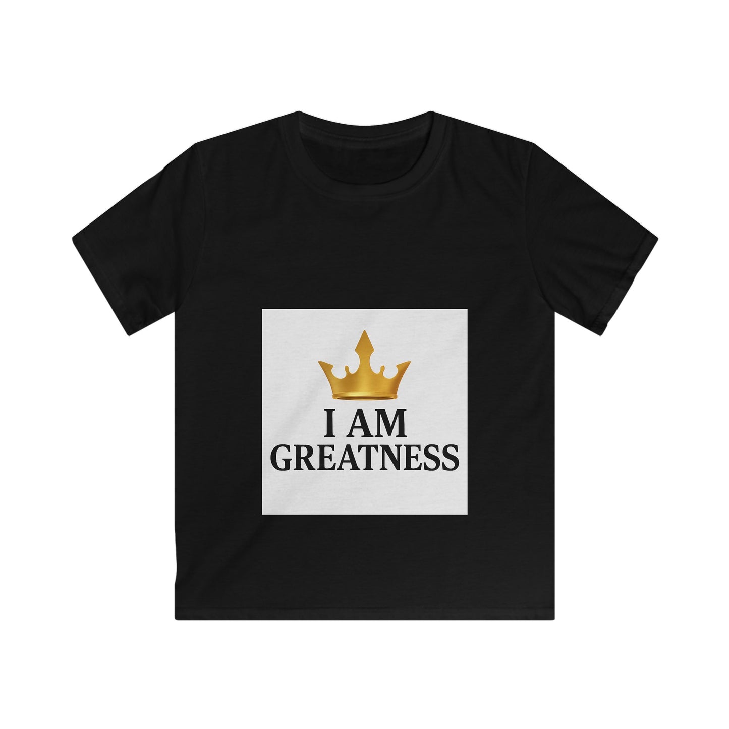 I Am Greatness Kids Softstyle Tee - Inspirational Youth Shirt