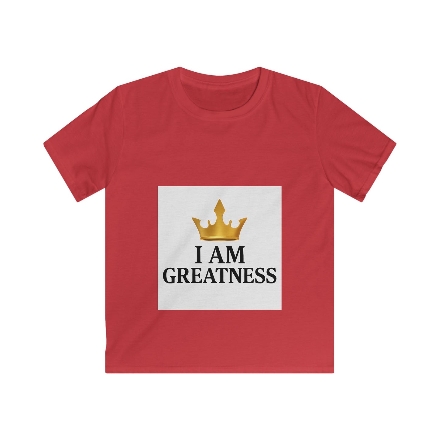 I Am Greatness Kids Softstyle Tee - Inspirational Youth Shirt