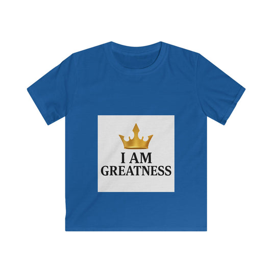 I Am Greatness Kids Softstyle Tee - Inspirational Youth Shirt