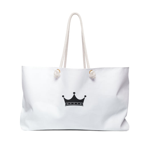 “I Birthed Greatness” Weekender Bag — Maternity/New Mom Travel Tote with Crown Design